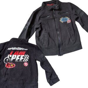 Disney Pixar Cars Full Zip Hoodie Sweatshirt Y2K Toddler 2T Lightning mcqueen